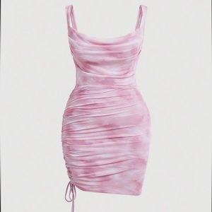 Tie Dye Drawstring Dress